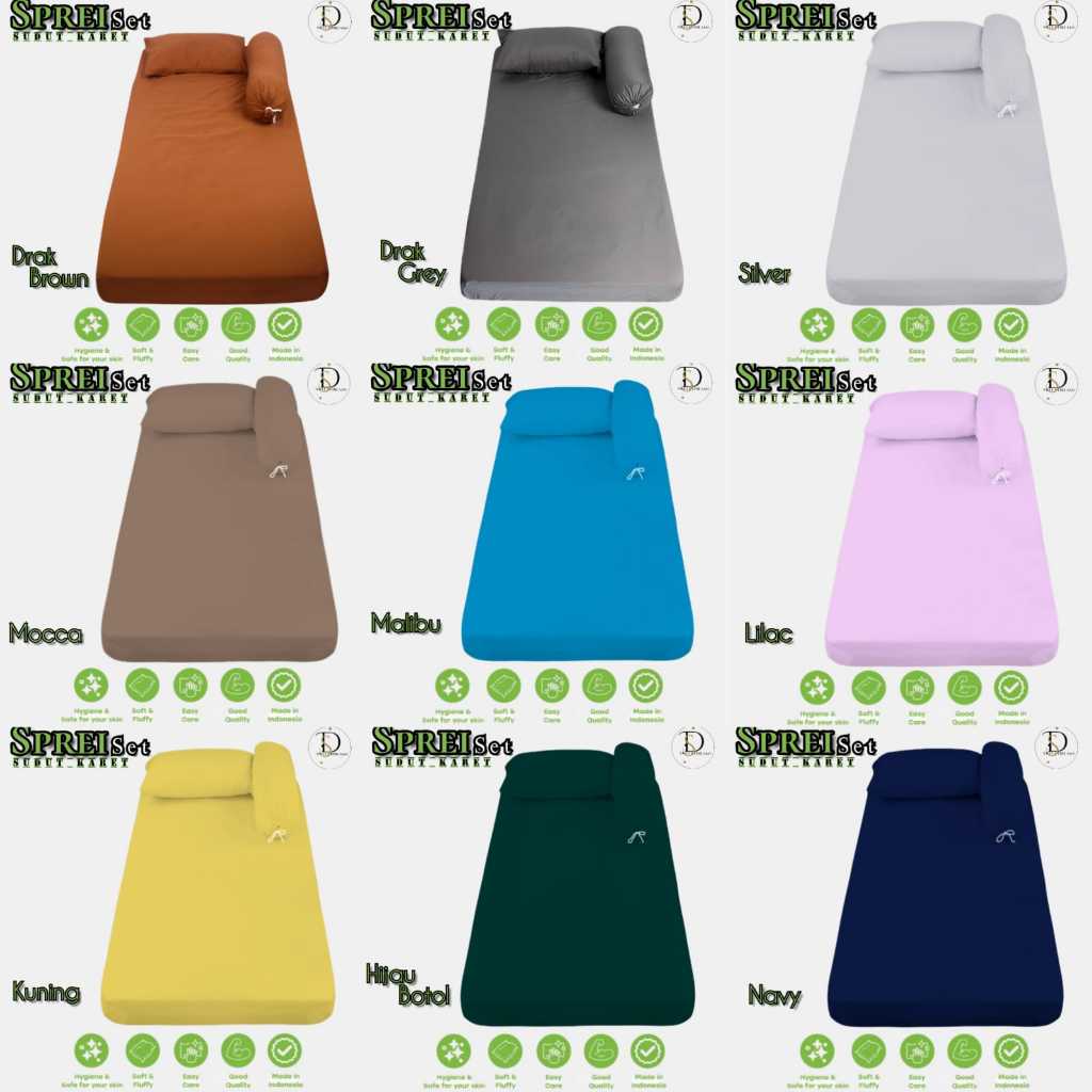 Sprei Polos 90x200 Sprei Single Bed - Sudut Karet Sprei Polos Aesthetic