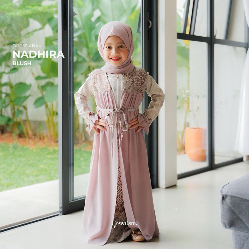 nadhira dress greenism pl anak