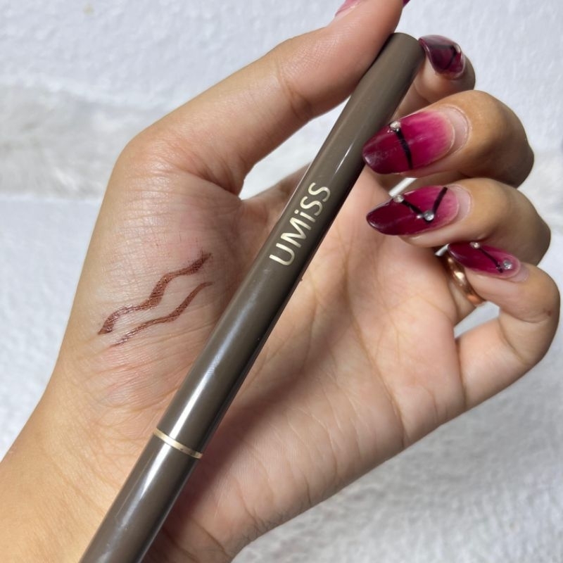 UMISS Eyeliner Sangat tipis 0.014mm Tahan air Tidak luntur Tahan Lama Cepat kering Eyeliner bawah Bi