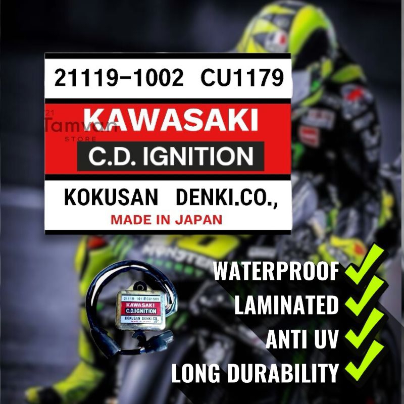 STICKER KOIL CDI IGNITION KAWASAKI KX 125 KX 250