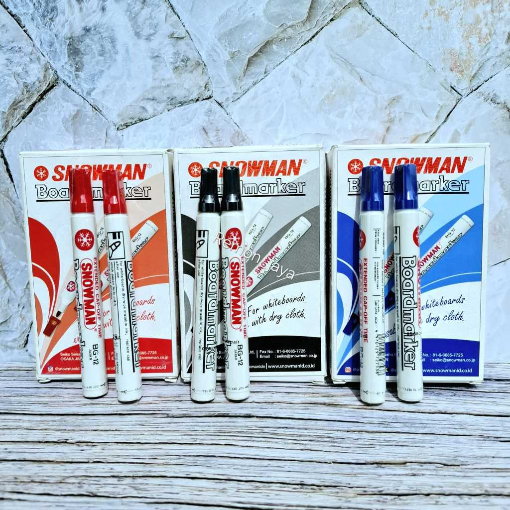 

SPIDOL SNOWMAN WHITEBOARD HITAM/BIRU/MERAH /1PCS