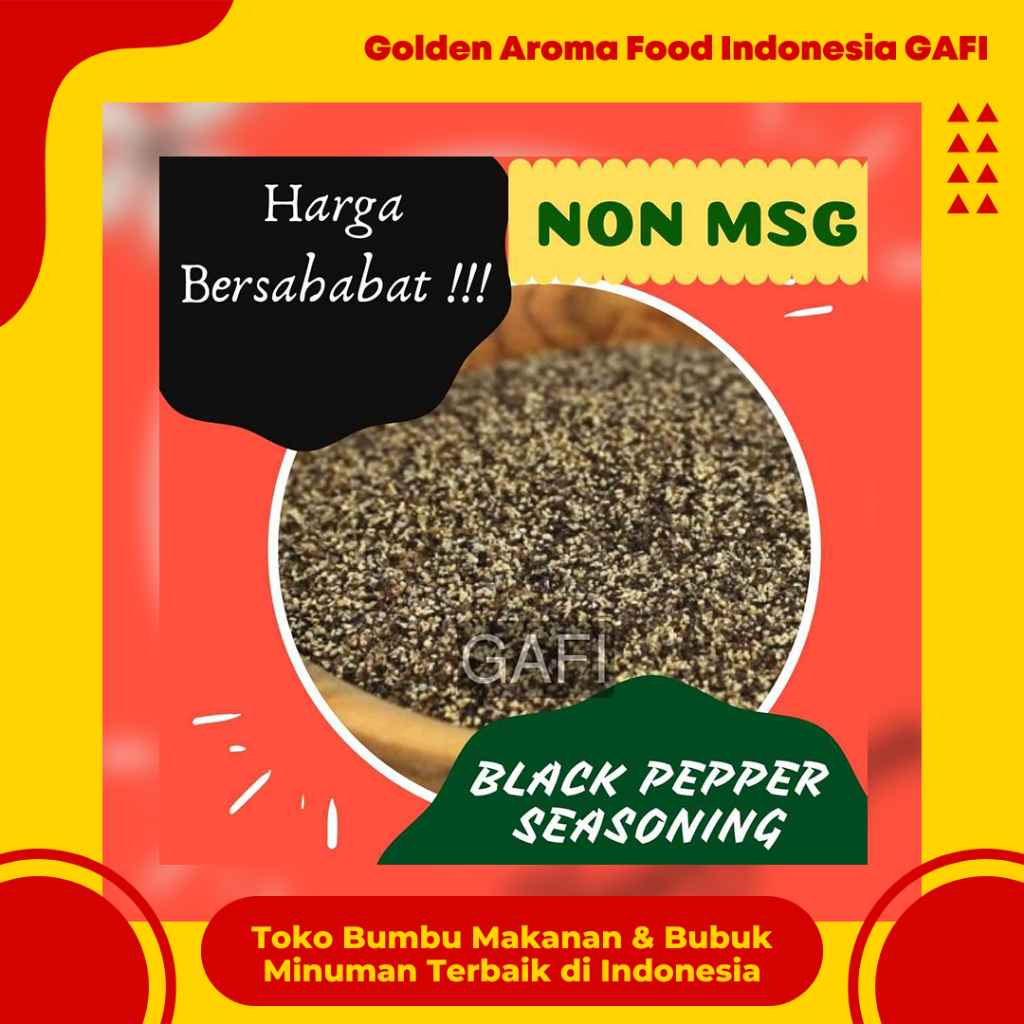

Bumbu Tabur NON MSG Black Pepper Seasoning 1 Kg Enak Murah Bubuk Tabur Black Pepper No MSG Halal