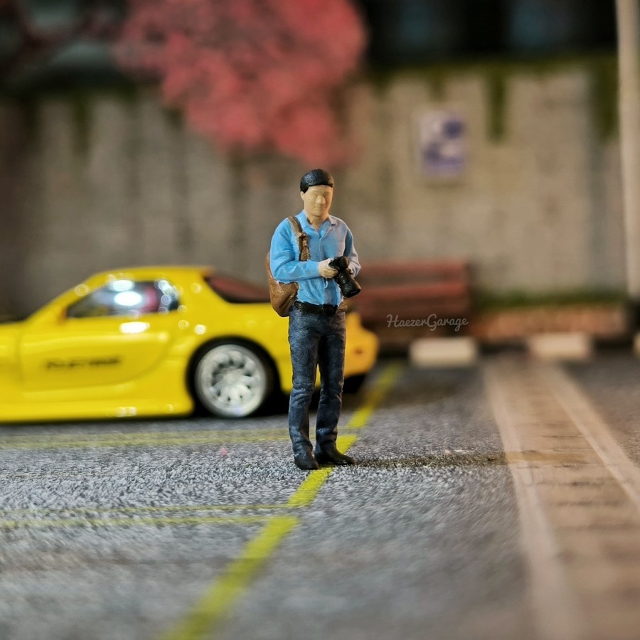HG Figure Man with Camera 1/64 1:64 Miniatur Diorama Maket Diecast-P3D