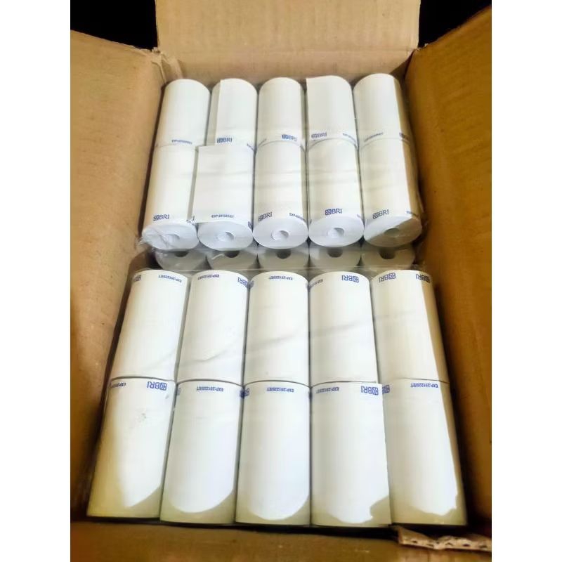 

Kertas kasir thermal berlogo ukuran 57x30mm paket 2 kg isi 50 pcs