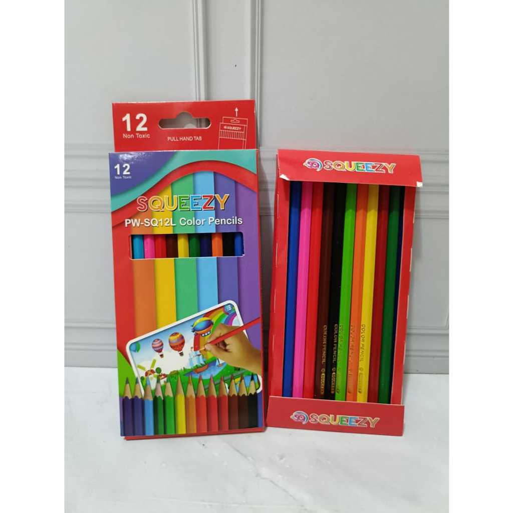 

Pensil Warna 12 Warna Panjang Squeezy