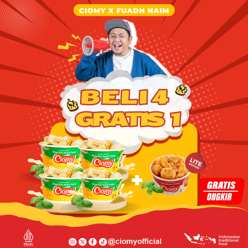 

Bundling 4 Cuanki Kari Cup Reguler + 1 Spicy Lite
