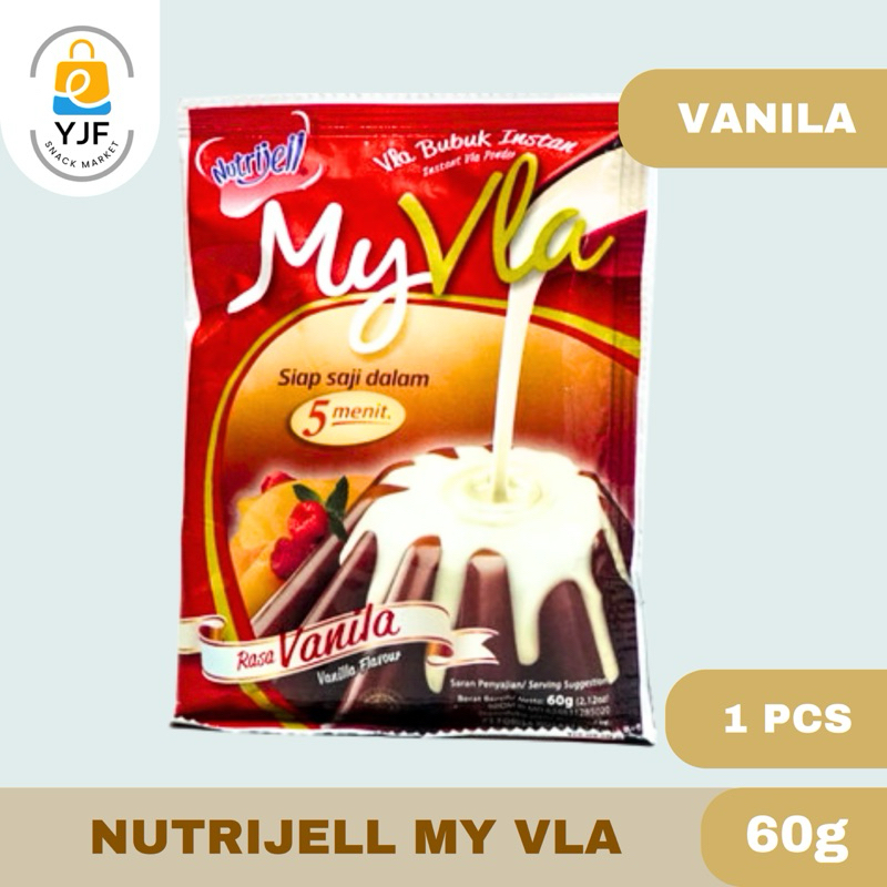 

Nutrijell My Vla Vanila / Coklat 1PCS / Vla Fla Puding Instan - 60g