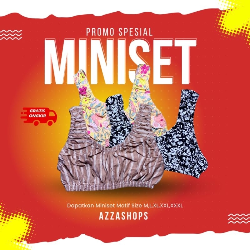 Bra Miniset Dewasa Jumbo Bigsize Oversize XXXL Tanpa Busa Dan Kawat Ld Hingga 140cm Ecer