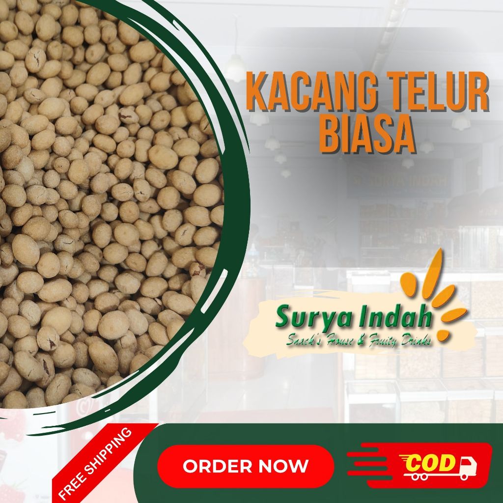 

KACANG TELUR ORIGINAL / BIASA 100GR KWALITAS PREMIUM SURYA INDAH JOMBANG