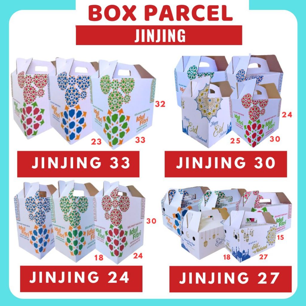 

Box Jinjing 33x23x32 / 30x25x24 / 24x18x30 / 27x18x15 Gable Box Kardus Packing Eid Mubarok Idul fitri Bingkisan lebaran/Parcel/Lebaran/idul Fitri/Paket/sembako/Jinjing 33 / jinjing 30 / JInjing 24 / JInjing 27