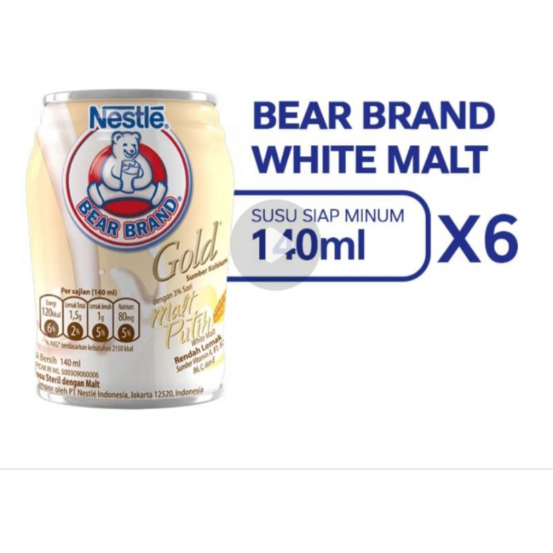 

PAKET 6X BEAR BRAND GOLD WHITE MALT 140ml