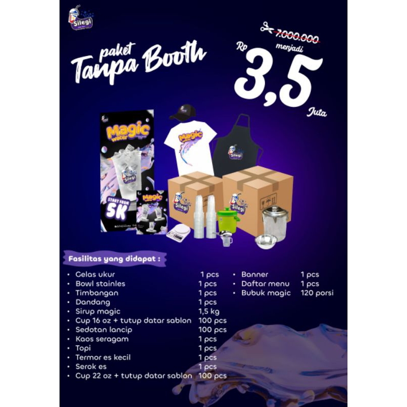 

paket usaha magic water tanpa booth