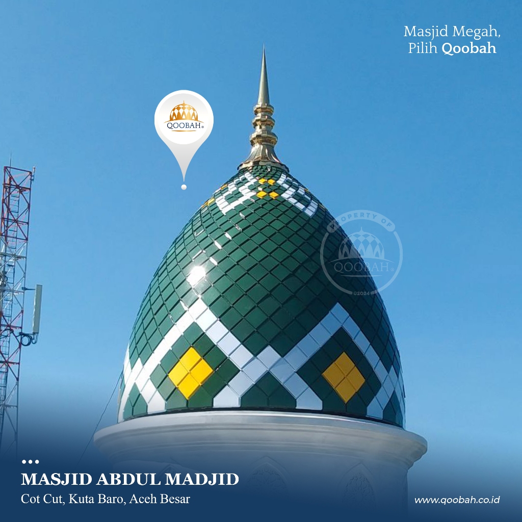 Kubah Masjid Mushola Custom Bahan Plat Enamel Jual Ukuran Besar Kecil Kediri Harga Qoobah