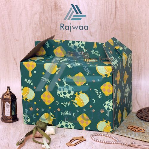 

10 Pcs Dus Jijnjing Hampers Lebaran Uk 34x26,5x23,5cm Packaging Eid Mubarak