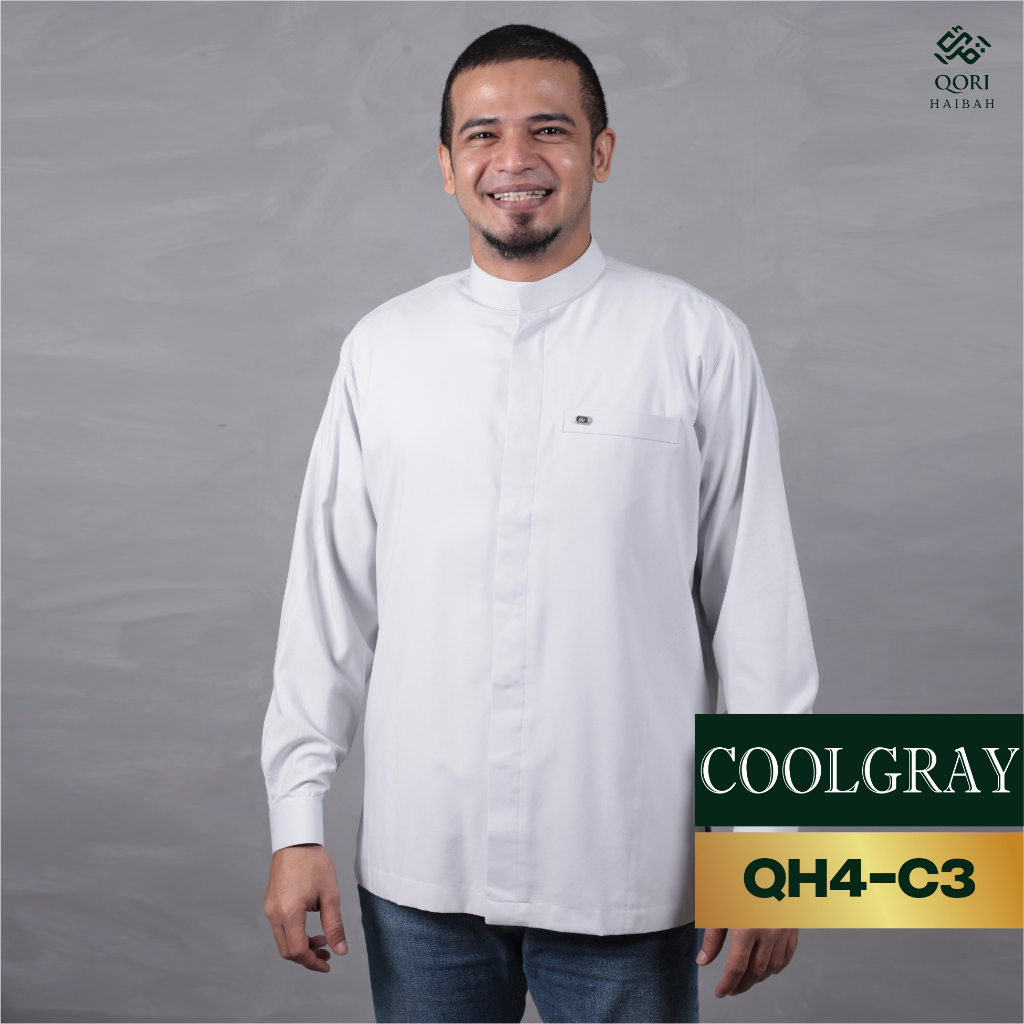 Qori Haibah Baju Koko Kerah Gamis (Lengan Manset) QH4-2