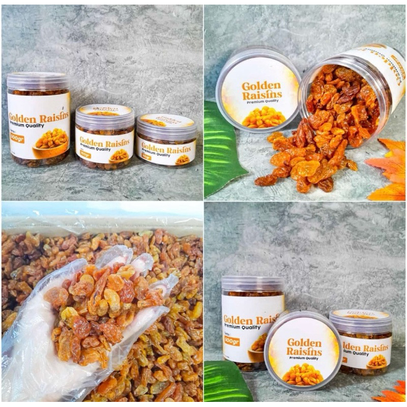 

Kismis Golden Raisin Kemasan Toples 500gr Premium Quality