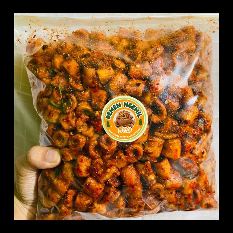 

1 Kilogram Sotong Goreng Crispy Pedas Daun Jeruk Demen Ngemil