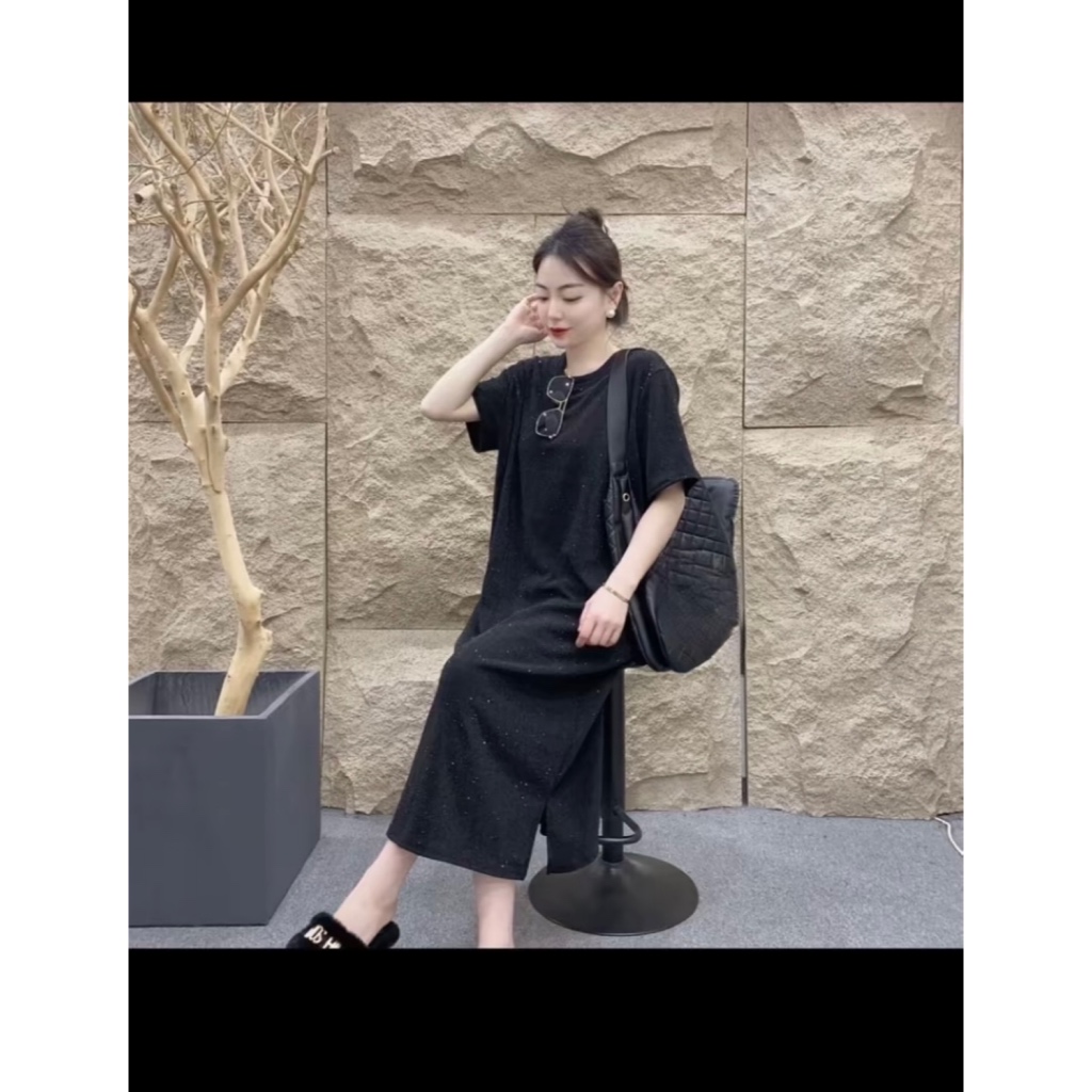 Dress Kaos Tunik Midi PREMIUM IMPORT - Erni