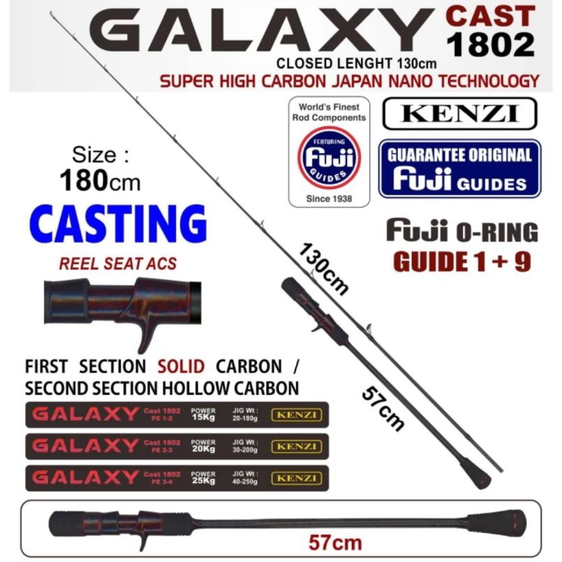 Joran OH Carbon solid Kenzi Galaxy 180cm pe2 pe3 pe4