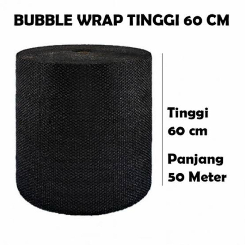 

BUBLEWRAP 60cmx50m hitam dan bening