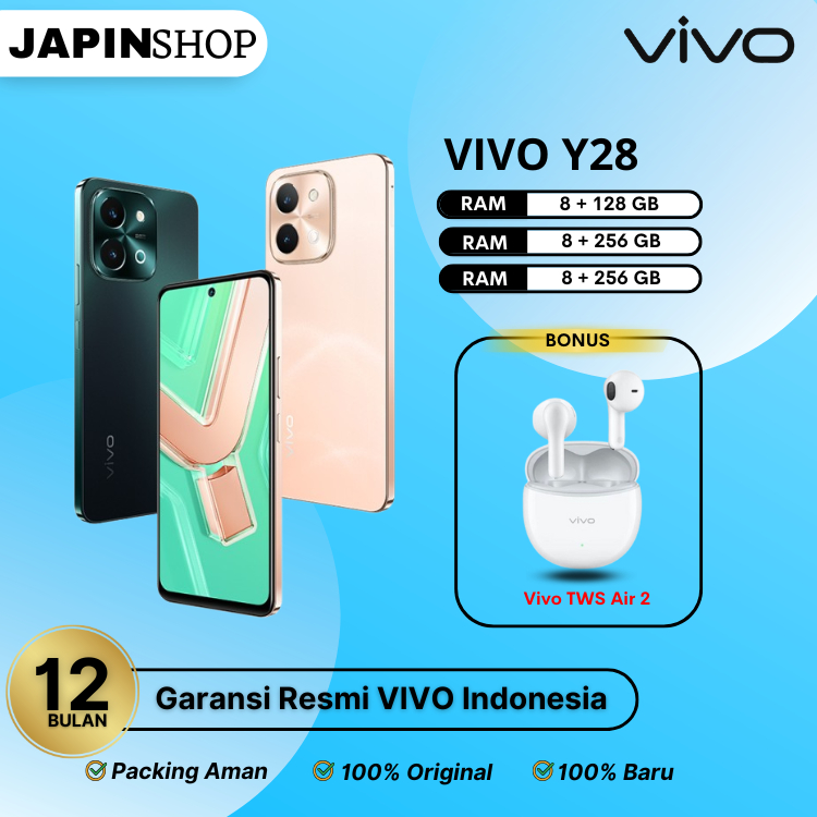 VIVO Y28 Ram 8/256 Ram 6/128 Garansi Resmi VIVO