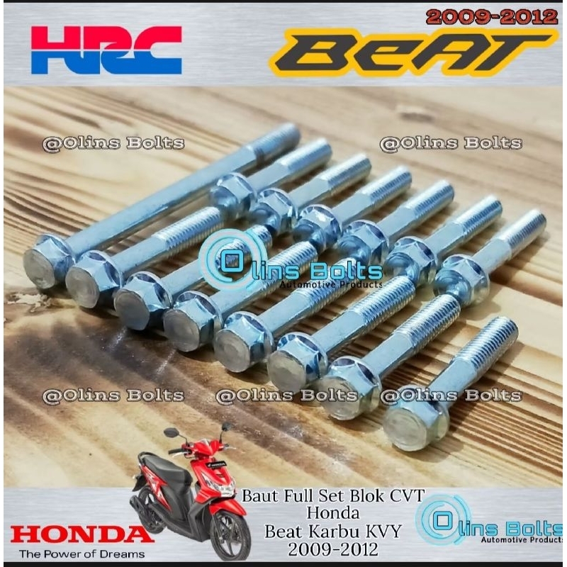 Baut Set Blok CVT Honda Beat Karbu KVY 2009-2012 Baut Set Blok CVT Honda Beat Karbu KVY 2009-2012