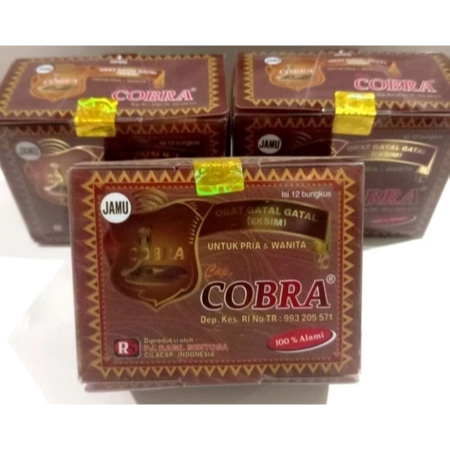 Obat Gatal Gatal Exsim Cap COBRA | Jamu Cobra Serbuk Obat Gatal & Eksim - Original