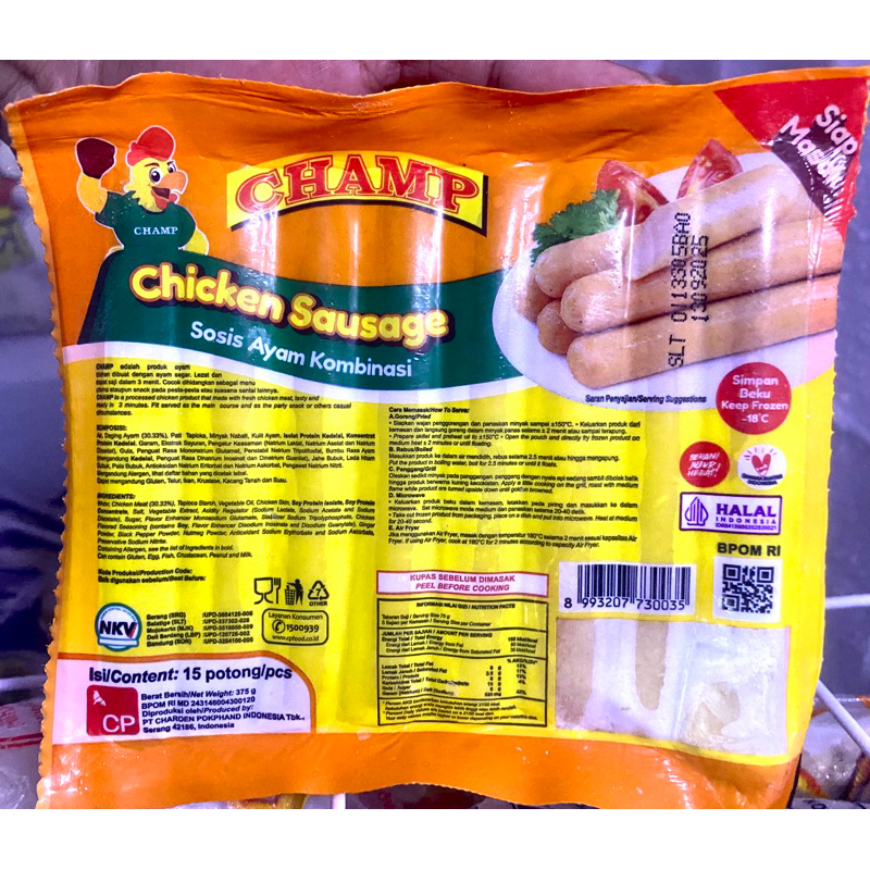 

Champ Sosis Ayam 375 gr Isi 15