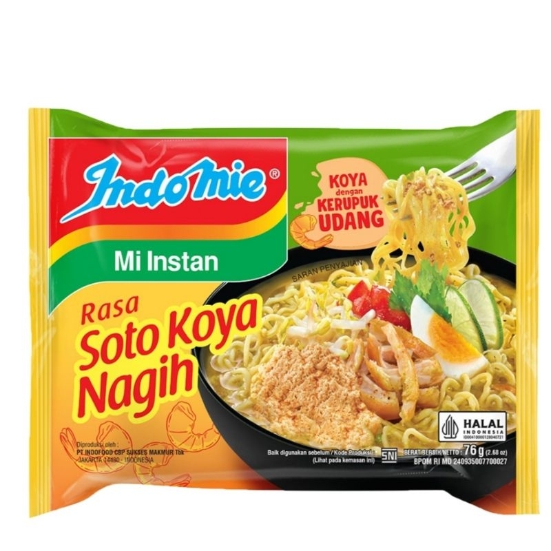 

Indomie Mie Instan Soto Koya Nagih 76 gram