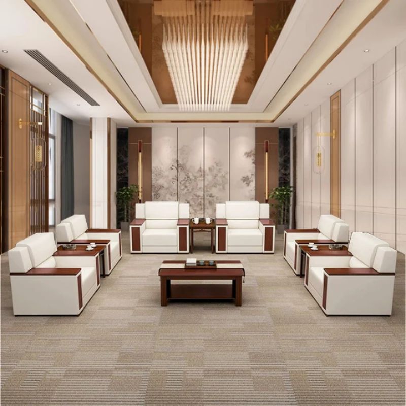 Sofa 6 kursi set meja modern ruang tamu kantor