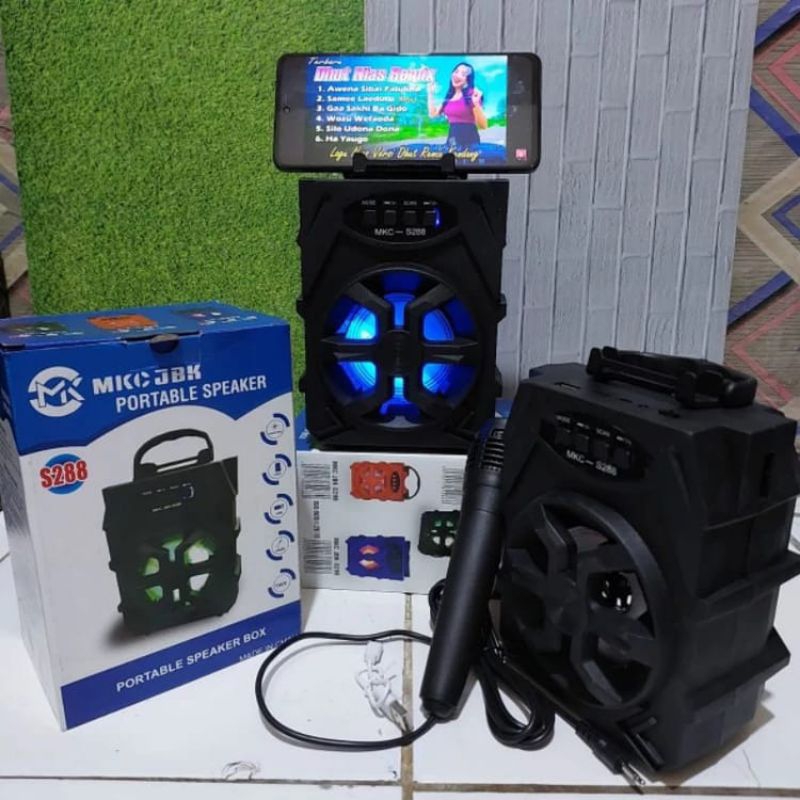 COD WANJIA -SPEAKER BLUETOOTH S288-S 288 + MIC KARAOKE PORTABLE