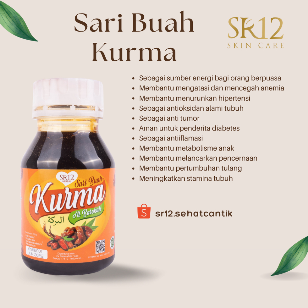 

Sari Buah Kurma SR12 Sari Kurma Asli Kualitas Premium Meningkatkan Stamina Tubuh Tanpa Gula