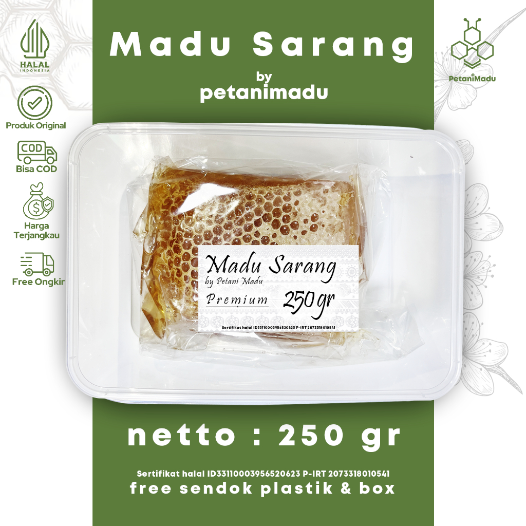 

Madu Sarang Asli Murni 100% Original Pure Raw Honey comb