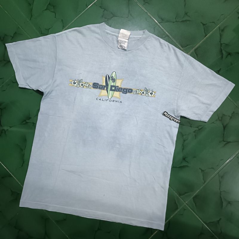 Kaos san Diego California tag triple AAA lawas ,L