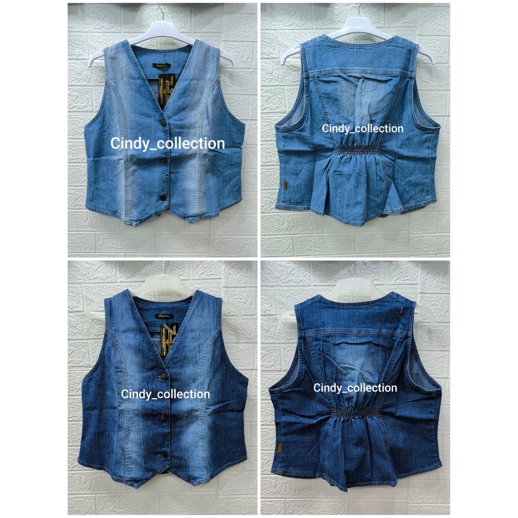 ROMPI JEANS WANITA BISA DIKANCING ROMPI JEANS CEWEK DENIM ROMPI CEWEK VEST OUTER WANITA CEWEK