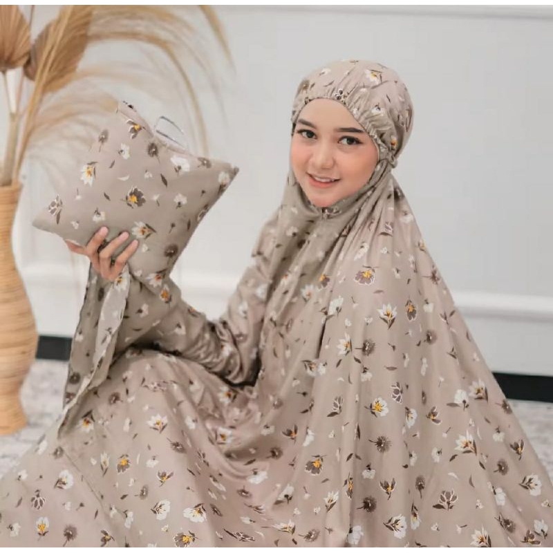 (PROMO)  MUKENA KATUN BALI / MUKENA RAYON MURAH MERIAH MUKENA BALI RAYON DEWASA CALISTA MOTIF BUNGA 