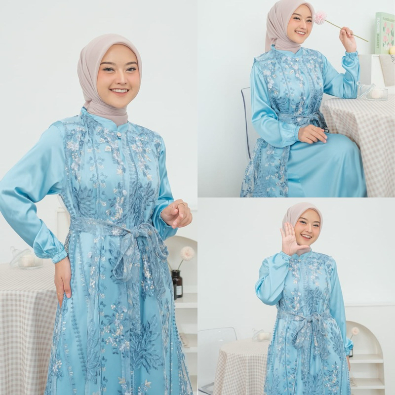 Outer Gamis Syar’i  Gamis Terbaru Gamis lepas Pasang Gamis tile Silk Gamis kondangan