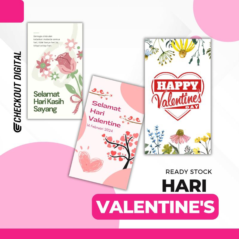 

' Stiker Hangtag Hari Kasih Sayang Valentine 14 Februari