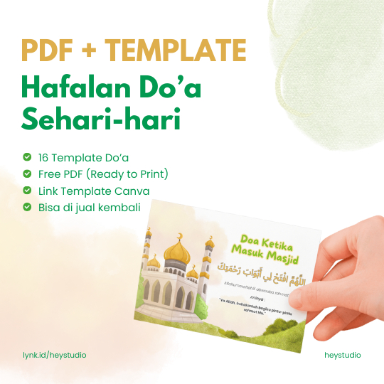 

Flash Card Hafalan Doa Sehari-hari Anak Muslim PDF + Link Canva | Buku Digital Islami