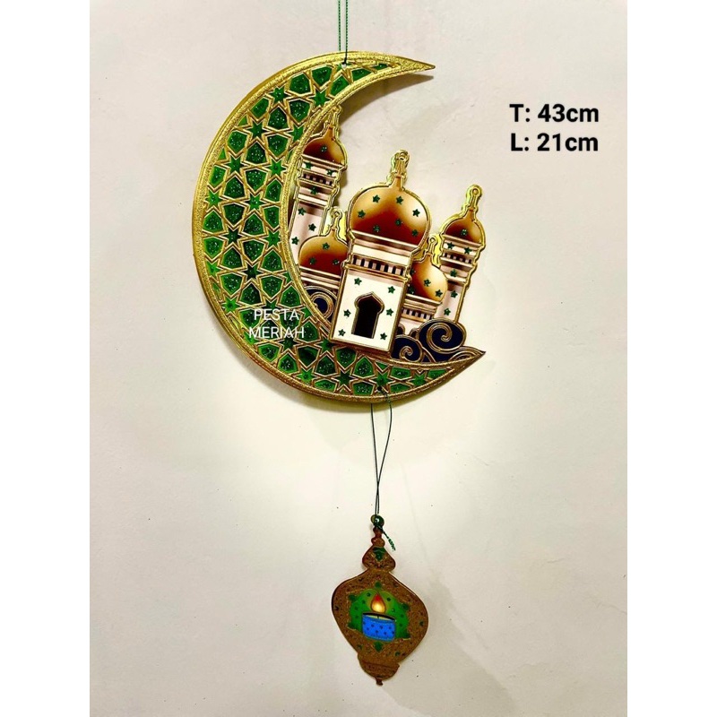 Moms_Syafa Tiba Hiasan Gantung Idul Fitri / Dekorasi Idul Fitri / Ornamen Gantung Idul Fitri /