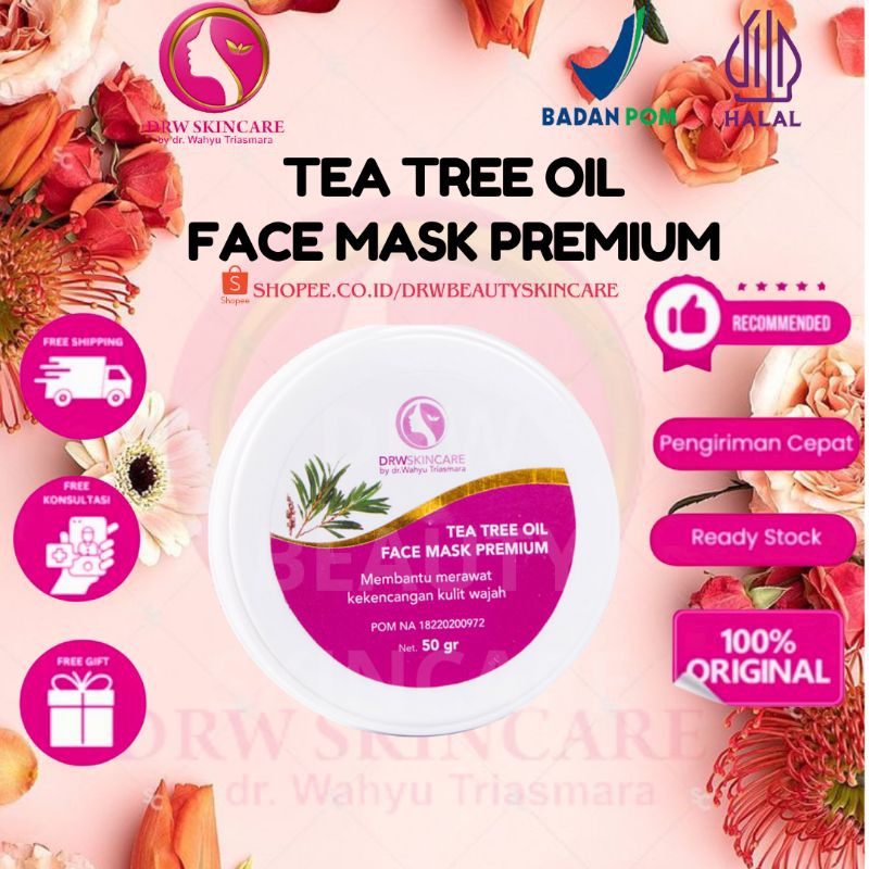 TEA TREE OIL FACE MASK PREMIUM DRW SKINCARE 100% ORIGINAL / MASKER WAJAH TEA TREE OIL