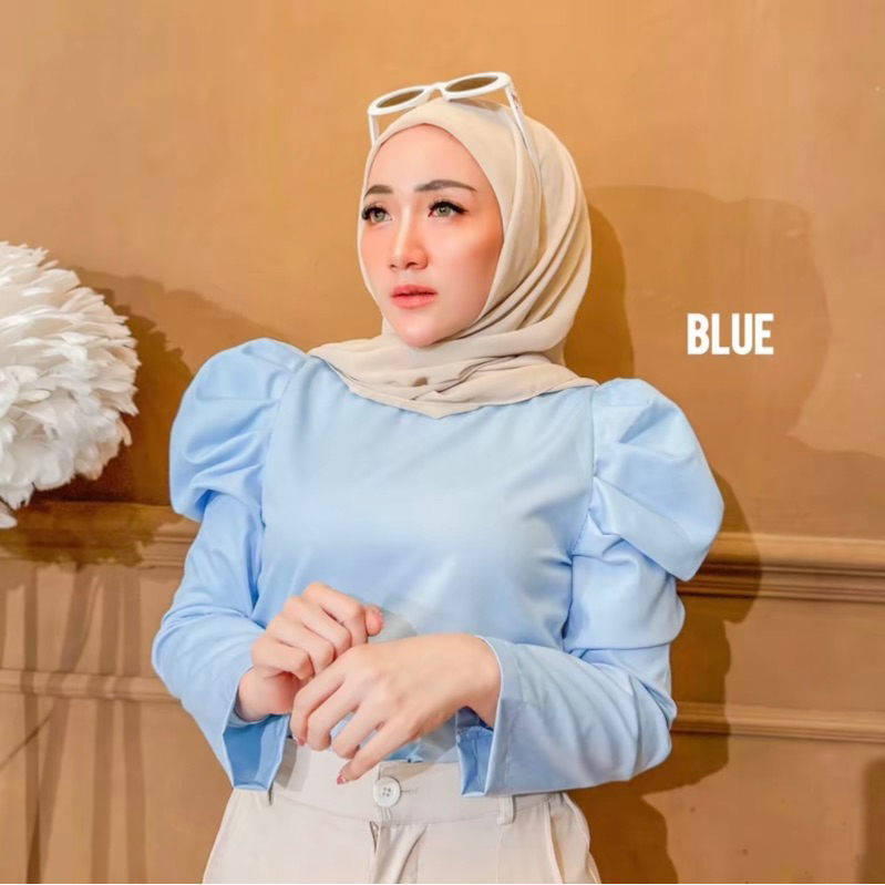 baju atasan remaja wanita muslimah terbaru lengan panjang bahan katun crop top aaliyah nada gisella