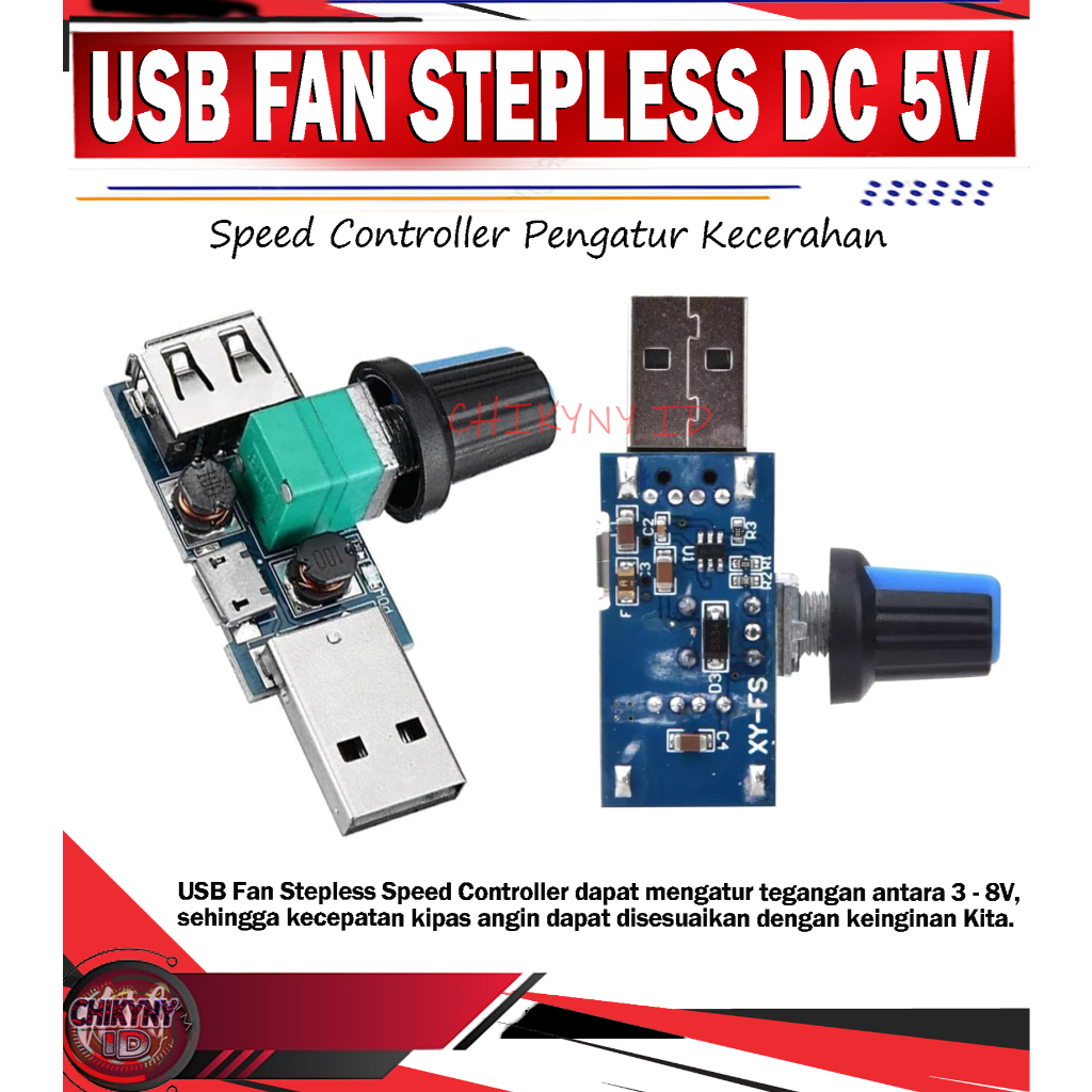 USB FAN STEPLESS SPEED CONTROLLER DC 5V