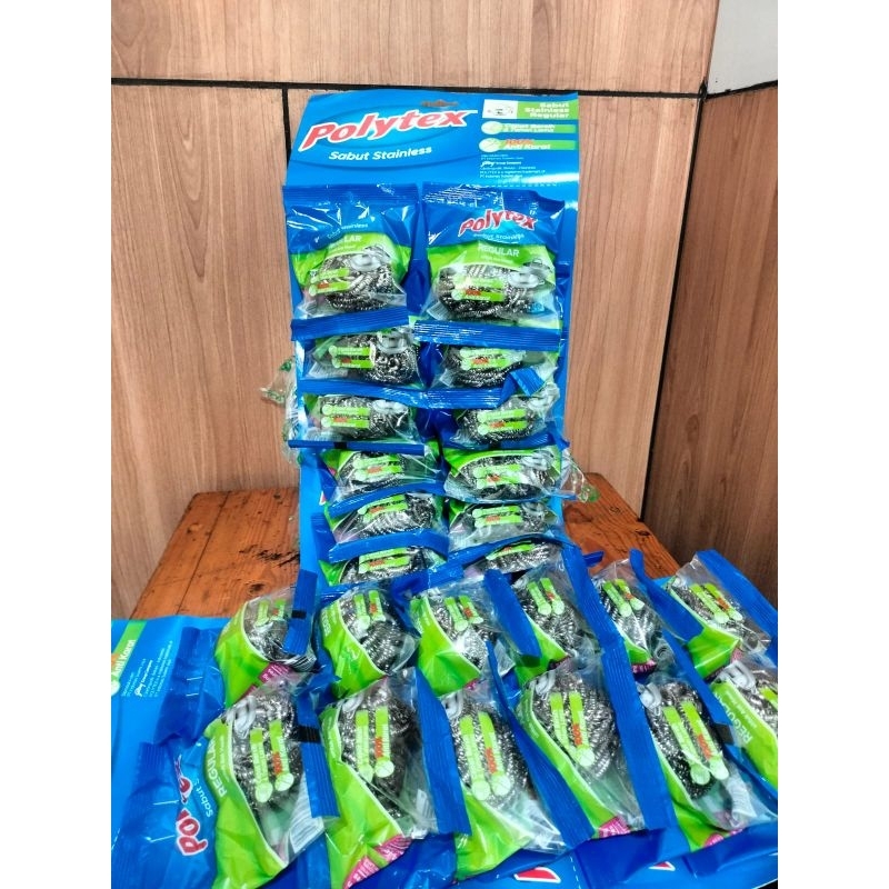 sabut kawat cuci piring politex 12 pcs