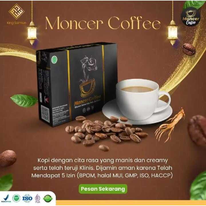 

NFMoncer Coffee 1 Box 8 Sachet Tahan Lama Penambah Stamina Pria | Kopi Seduh 3in1 Halal & BPOM