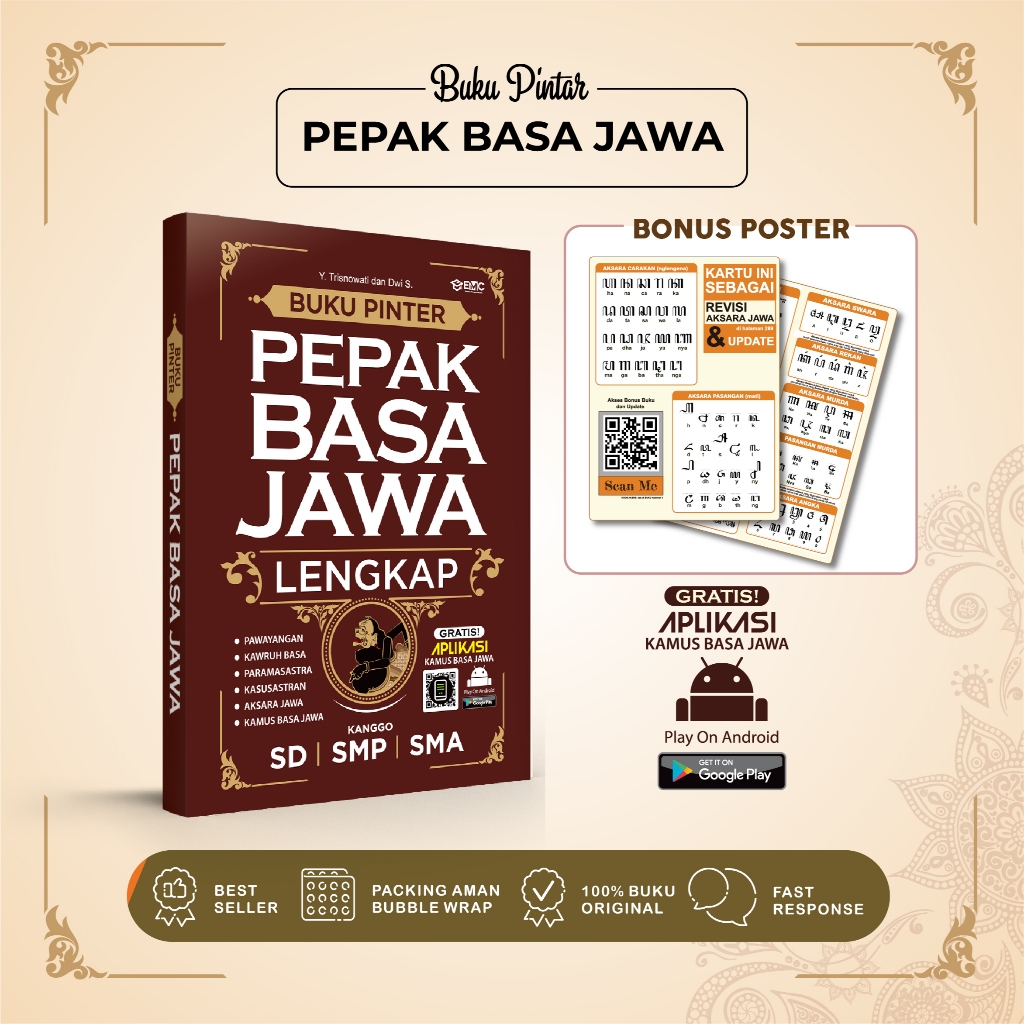 Buku Bahasa Jawa SD, SMP, SMA Pinter Pepak Basa Jawa Lengkap