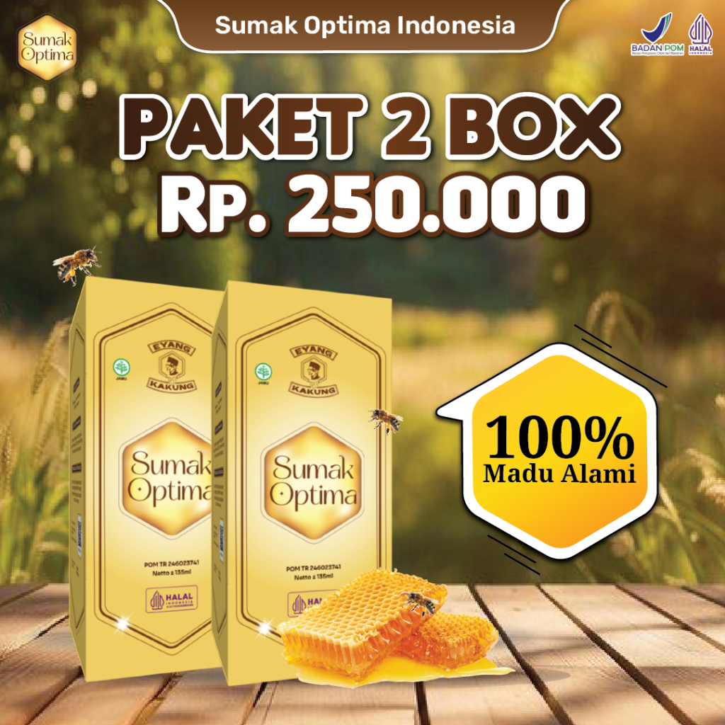 

Paket 2 Box Sumak Optima Madu Alami Peningkat Imunitas Imunboster