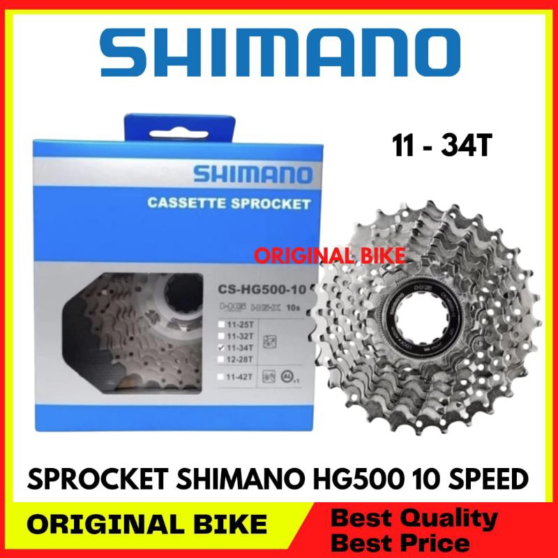 SHIMANO SPROCKET SHIMANO HG500 10 SPEED 11-341Shimano Cassette Sprocket Sepeda Tiagra ICS-HG500 10 S