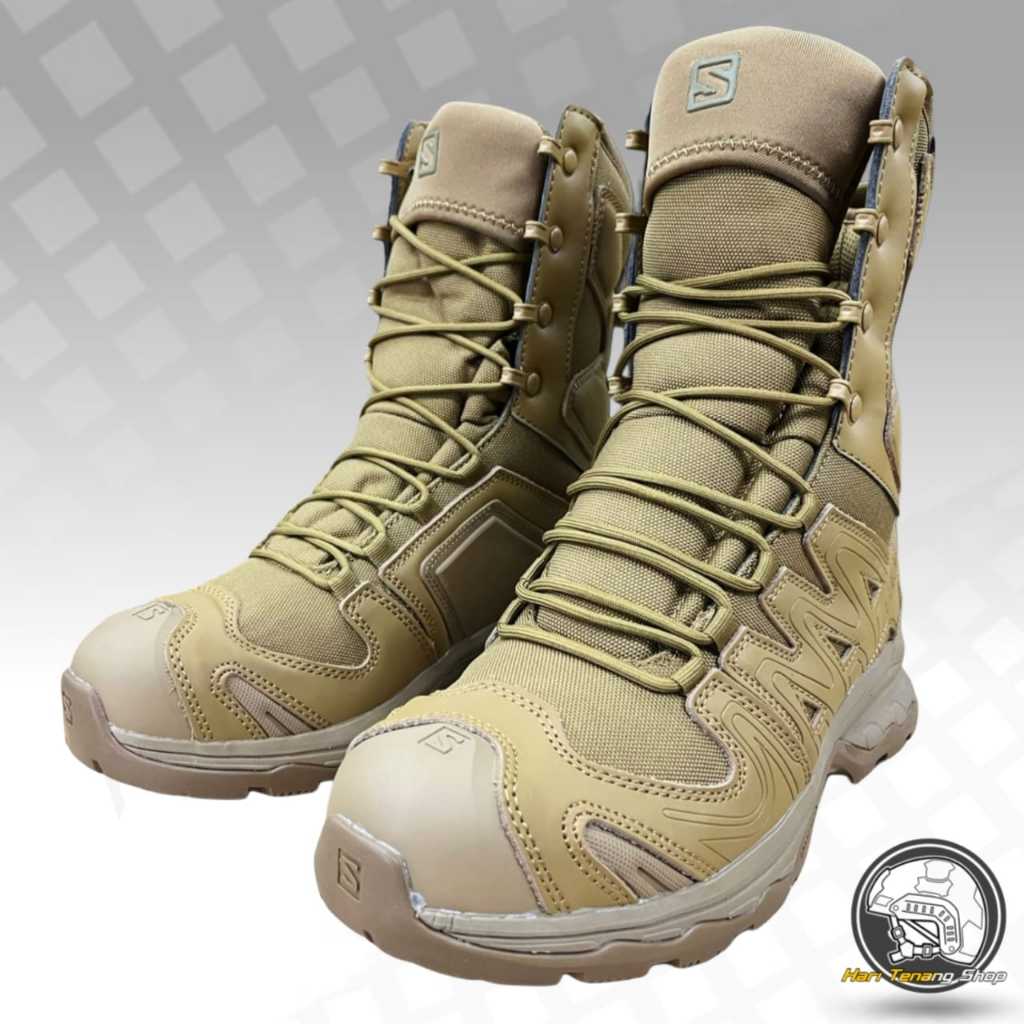 [SEPATU SAI0MON 121 TINGGI COKLAT] Sepatu pria 121 tinggi 8ins coklat sepatu bootstinggi pria oudoor