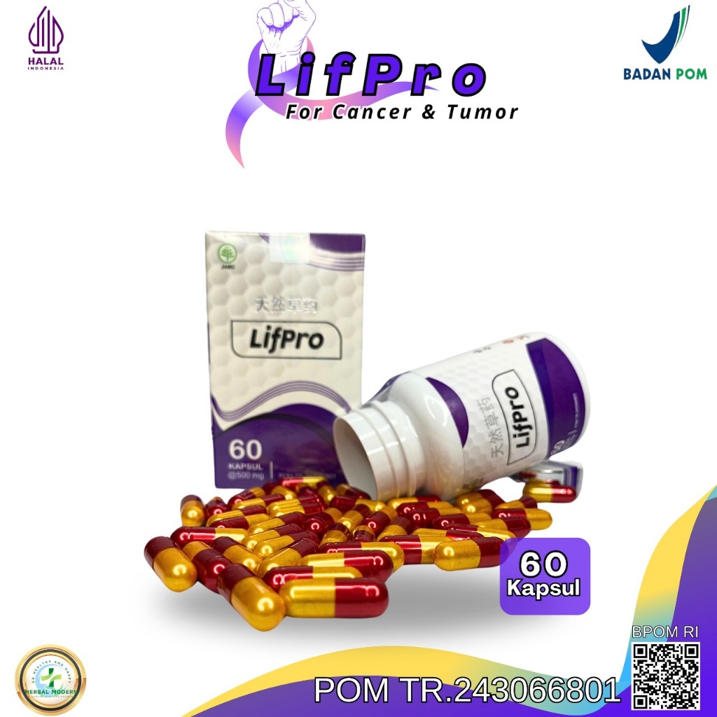 LifPro Obat Tumor & Obat Kanker Paru Obat Kanker Payudara Obat Kanker Hati Dosis 500mg isi 60 Kapsul